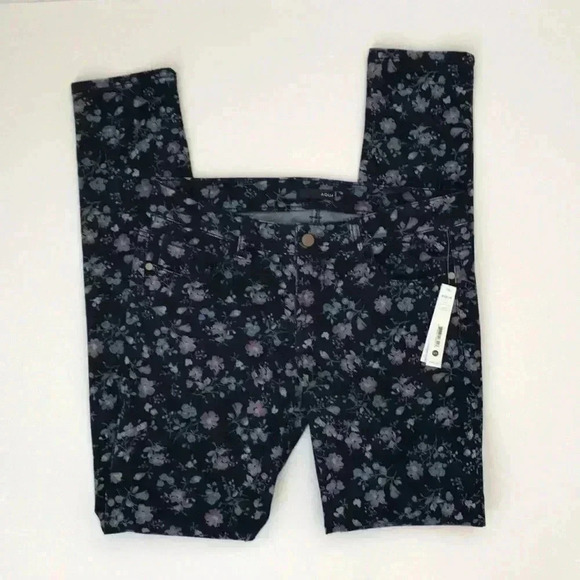 Aqua Multicolor Floral Skinny Leg Jeans Size 27 - Picture 2 of 6